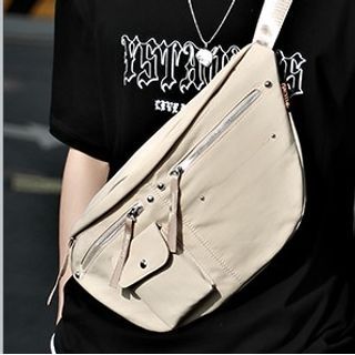 SUNMAN - Multi-Pocket Nylon Belt Bag