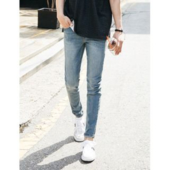 STYLEMAN - Drawcord Elasticized Waist Jeans STYLEMAN - Drawcord Elasticized Waist Jeans