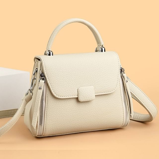 Mayanne-Faux Leather Grained Backpack