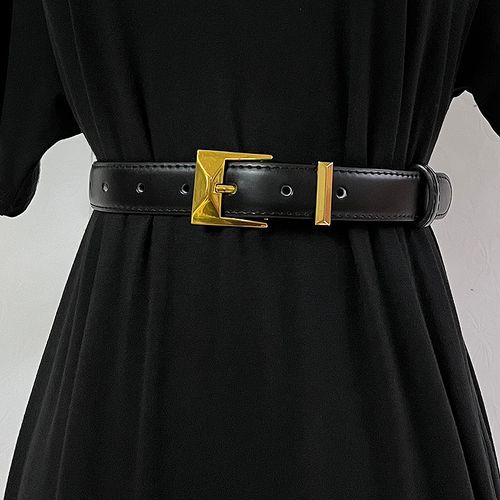 Faux Leather Belt / Layered Waist Chain / Set