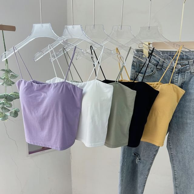 DIYI-Plain Padded Camisole Top