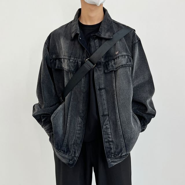 2020 Autumn and Winter Denim Jacket Men's Loose Gown Black Jacket - China  Jackets and Men Clothing price | Made-in-China.com