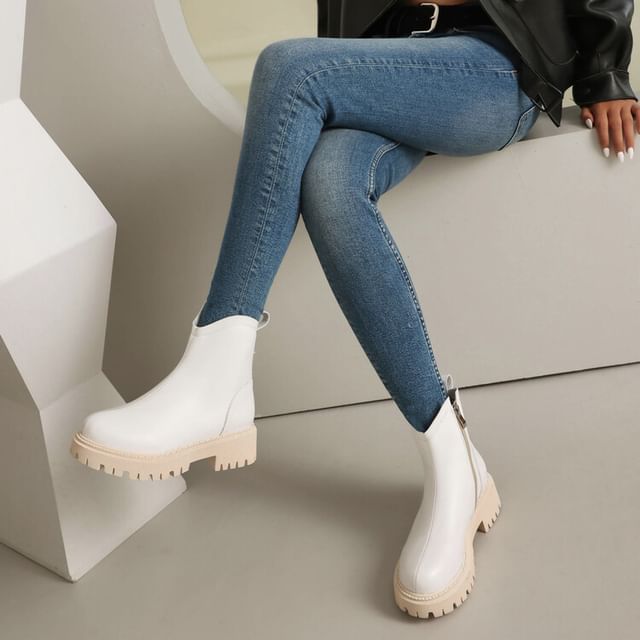 Queen Zoo-Faux Leather Platform Short Boots