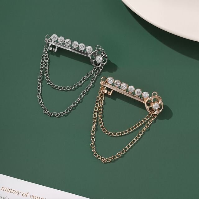 PANGU-Rhinestone Chain Brooch