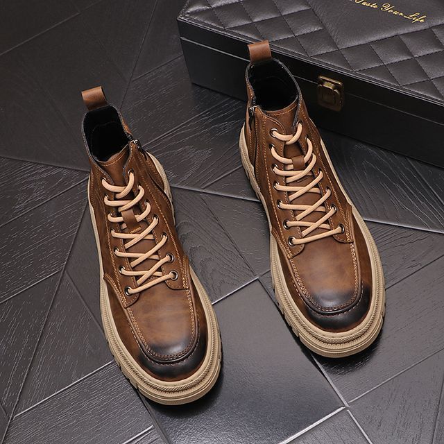 Mr Ozera-Lace-Up Platform Short Boots