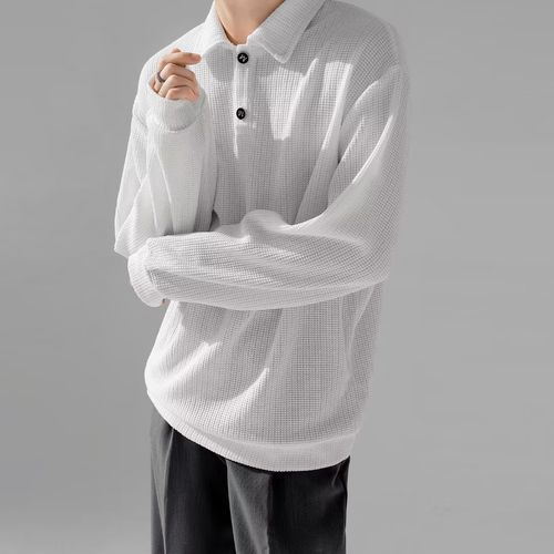 Urtishia Long Sleeve Plain Polo Shirt