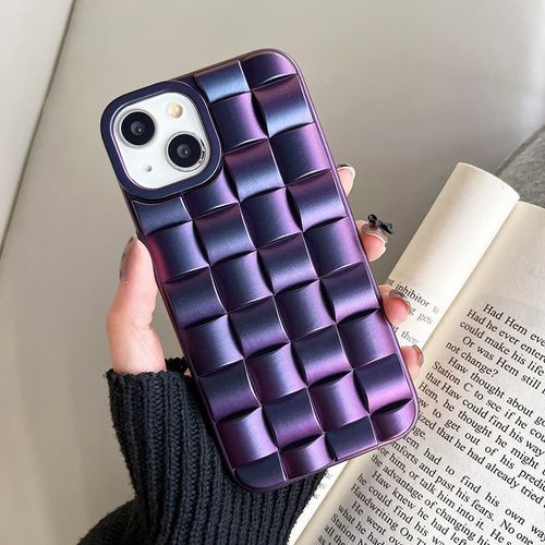 Tondephiry Weave Pattern Soft Phone Case For iPhone 7/8, 7P/8 Plus, X/XS,  XR, XS Max, 11, 11 Pro, 11 Pro Max, 12/12 Pro, 12 Mini, 12 Pro Max, 13, 13  Mini, 13 Pro, 13 Pro Max, 14, 14 Plus, 14 Pro, 14 Pro Max YesStyle