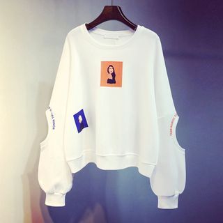 elbow cut out sweatshirt