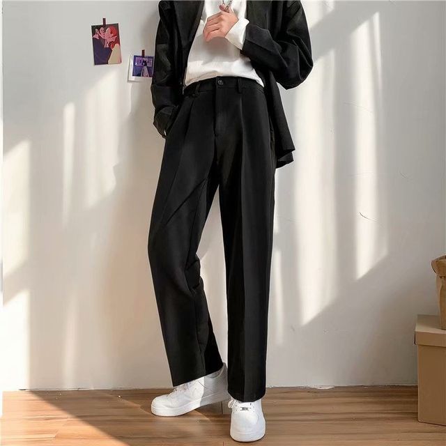 Lorencho-Lightweight Straight-Cut Dress Pants