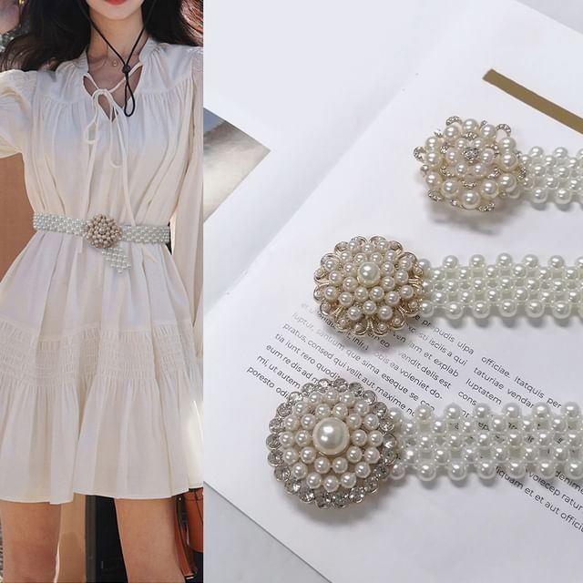 Rofuka-Beaded Elastic Belt