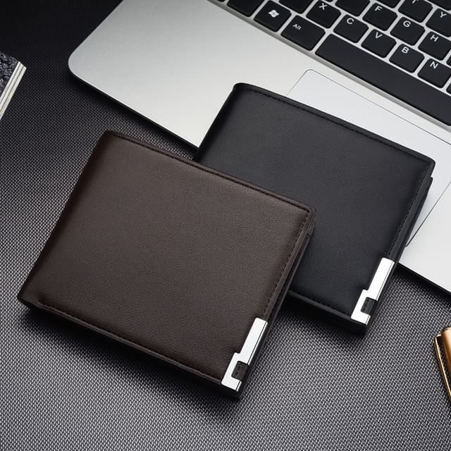 Wavecho-Faux Leather Wallet