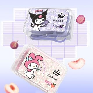 BOP - Disposable Plastic Stemmed Twin-Line Fresh Floss Stick Sanrio Limited Edition - 2 Flavors