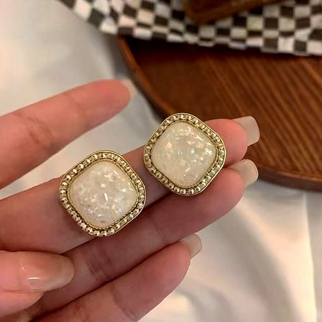 True Glam-Cabochon Button Earring