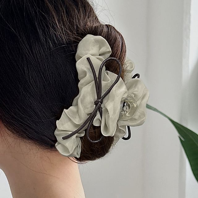 moliveny-Bow Mesh Hair Claw