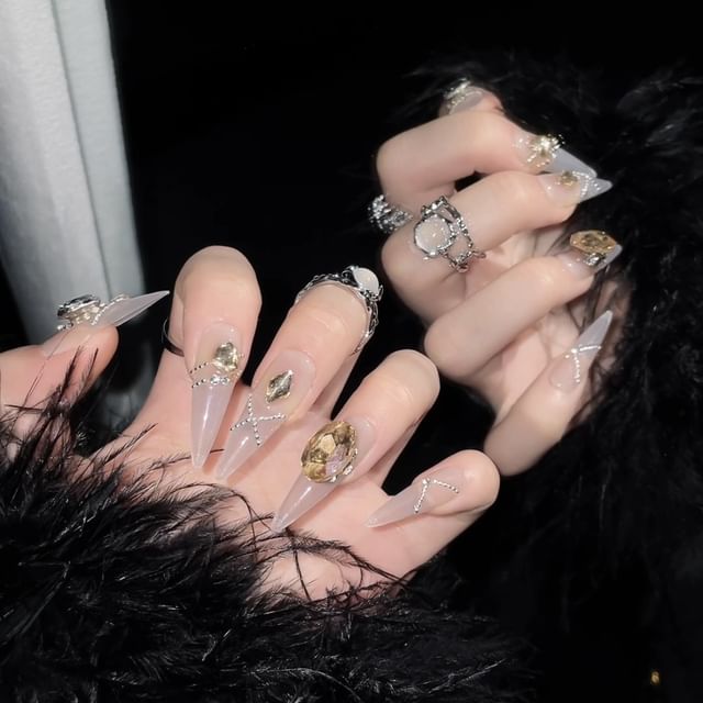 eovda - Rhinestone Press On Nail | YesStyle