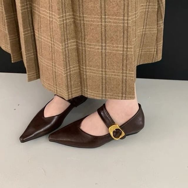maryanette-Pointy Mary Jane Shoes