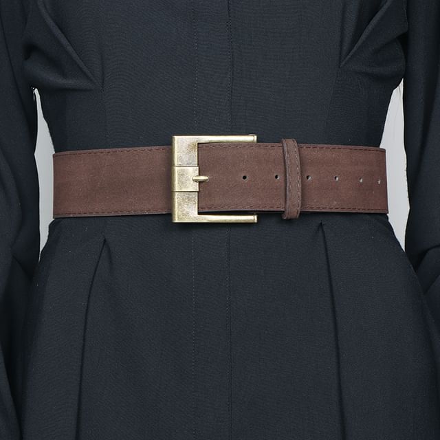 Poyol-Faux Suede Belt