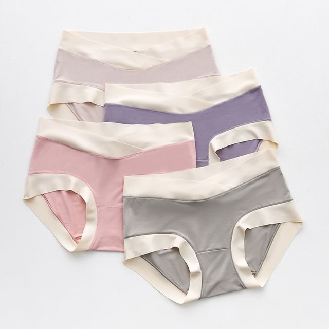 Melon Juice-Maternity Two Tone Panty Set