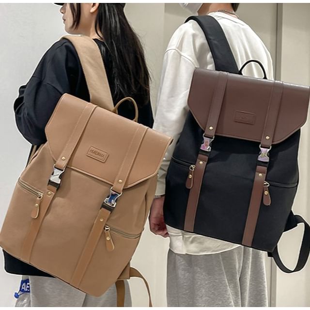 HOVERUP Canvas Flap Backpack YesStyle