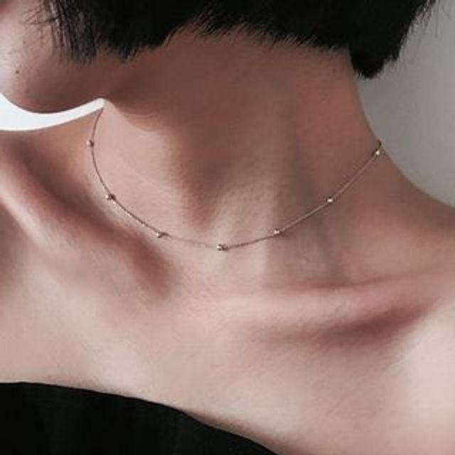 Ordinario-Collier en métal argenté plaqué or rose