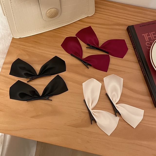 Kayochs-Bow Fabric Hair Clip