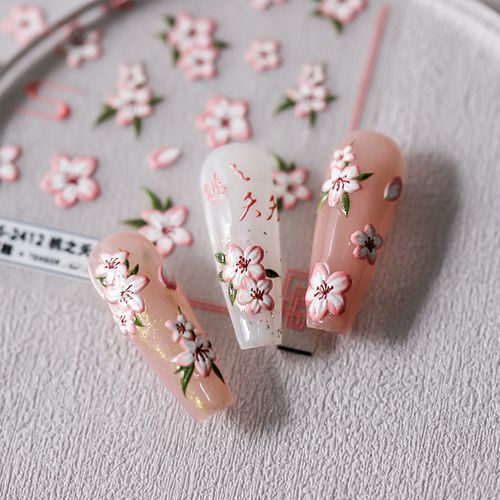 Sakura Cherry Blossom Nails [nail tutorial] - YouTube