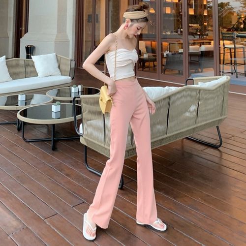 Momo Valley - High Waist Bootcut Pants | YesStyle