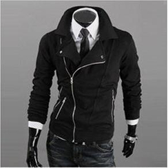 WIZIKOREA - Asymmetric Zip Jacket