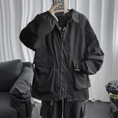Cowpow - Hooded Zip Cargo Jacket Cowpow - Hooded Zip Cargo Jacket
