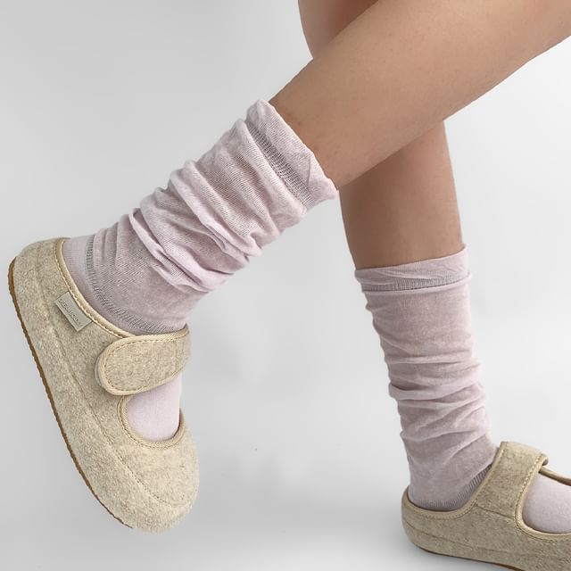 Desperim-Sheer Crew Socks