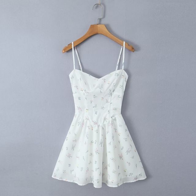 knee length dresses for ladies Modal High-Neck Open-Back Mini Dress in White - XL main image 1