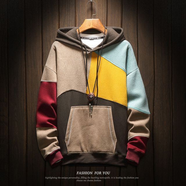 Aozora-Color Block Hoodie