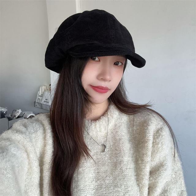 4-4 STUDIO-Corduroy Newsboy Cap