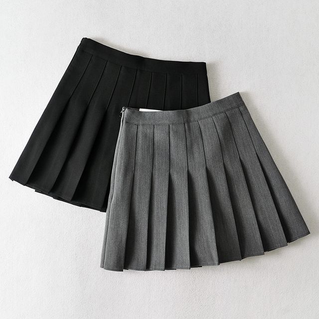 Faiar-Mini A-Line Pleated Skirt