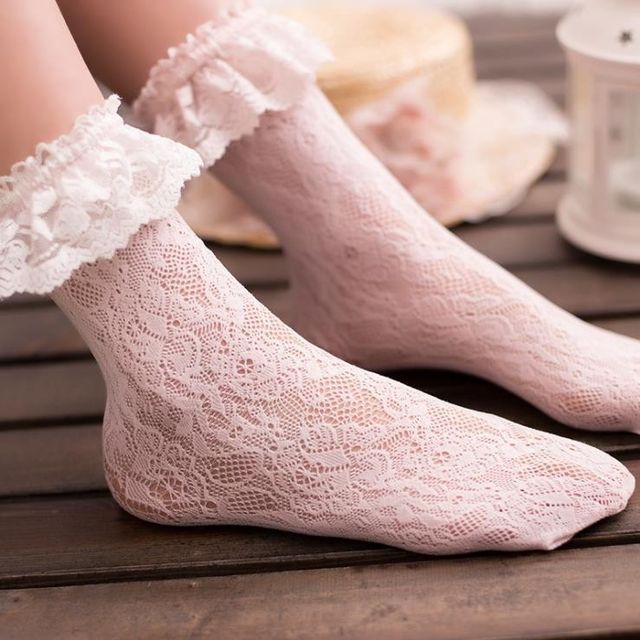 GOGO Girl-Ruffle Lace Socks Set