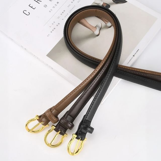 Rofuka-Plain Genuine Leather Belt