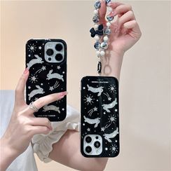 Synthaisy - Flower Bead Chain Transparent Phone Case - iPhone XR / X / XS /  XS Max / 11 / 11 Pro / 11 Pro Max / 12 / 12 Pro / 12 Pro Max / 13 / 13 Pro  / 13 Pro Max / 14 / 14 Plus / 14 Pro / 14 Pro Max