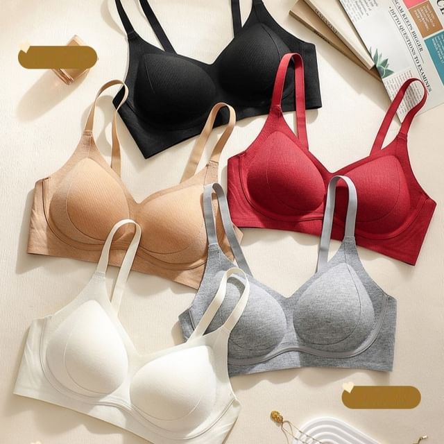 Gecko-Set of 2 Plain Seamless Push Up Bra