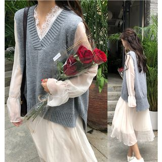 knotted vest dress