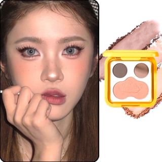 xixi - 3 in 1 Eye Shadow Blush Palette - #1 Coconut Latte