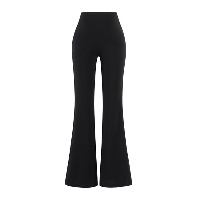 Asiris-High Waist Plain Flared Pants Various Designs