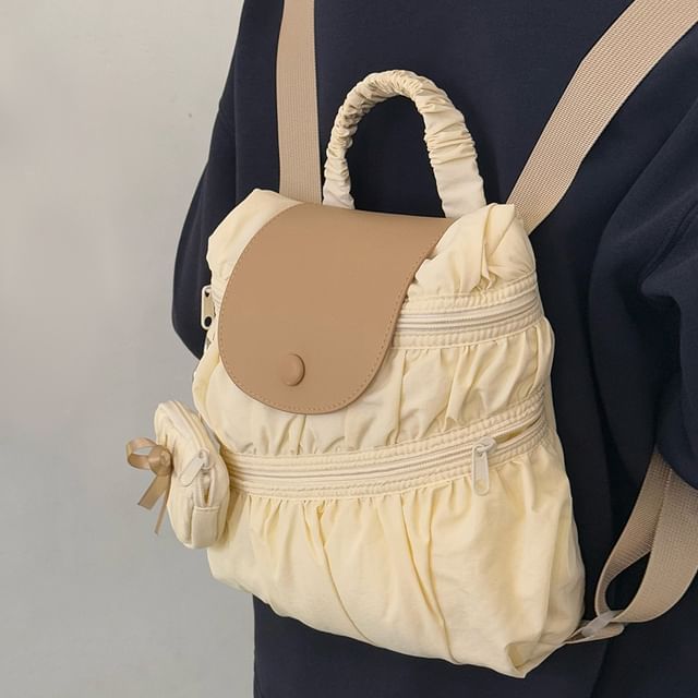 Bolso-Nylon Plain Backpack