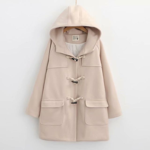 PANDAGO-Hooded Duffle Coat