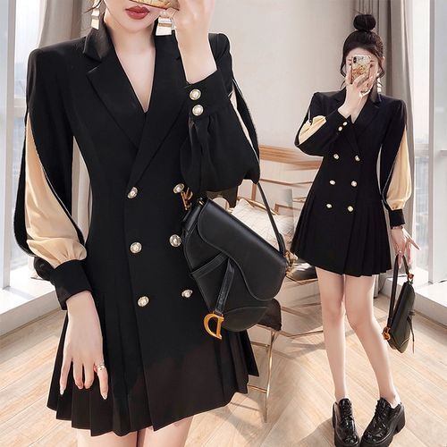 Double breasted clearance mini blazer dress