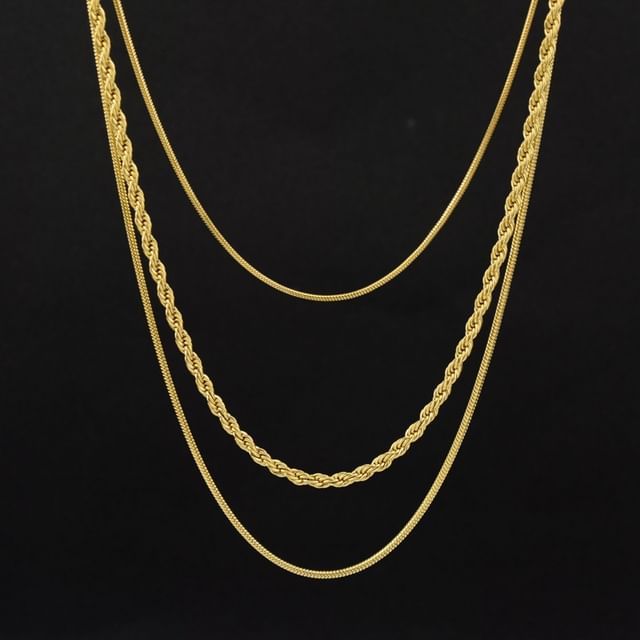 Juanitro-Layered Alloy Necklace