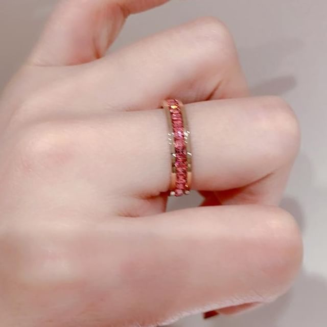 Kiren-Rhinestone Metal Ring