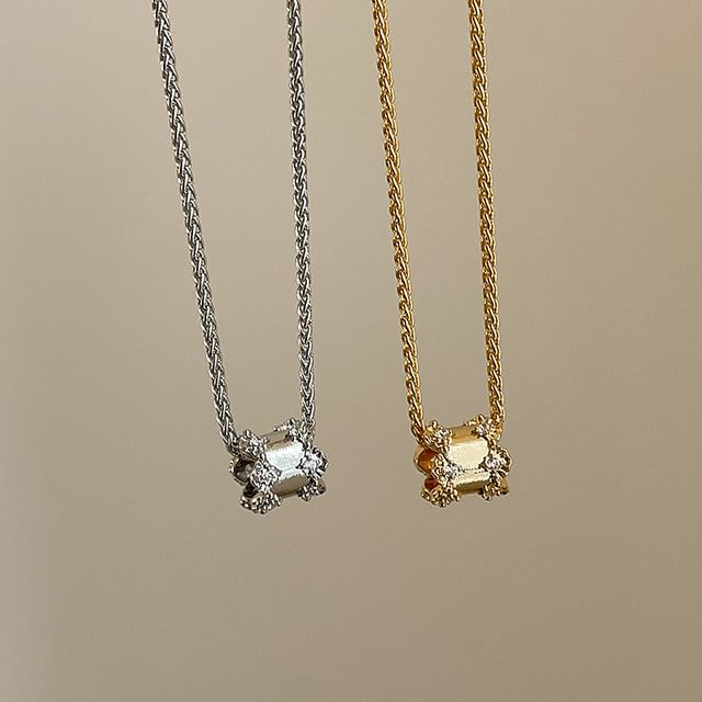 Panda Dama-Rhinestone Pendant Necklace