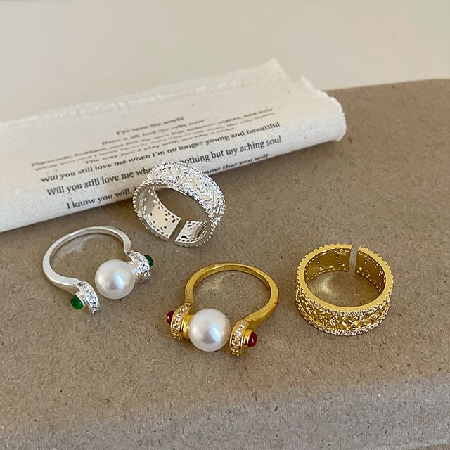 Panda Dama-Metal Embellished Ring