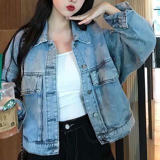 Kokuko - Plain Denim Jacket | YesStyle