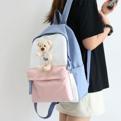 Little Days - Color Block Plush Backpack Little Days - Color Block Plush Backpack